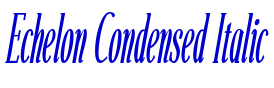 Echelon Condensed Italic font